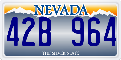 NV license plate 42B964