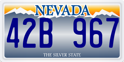 NV license plate 42B967