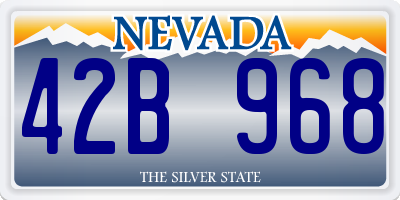 NV license plate 42B968