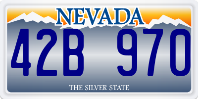 NV license plate 42B970