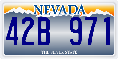 NV license plate 42B971