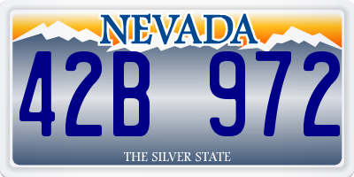 NV license plate 42B972