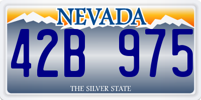 NV license plate 42B975
