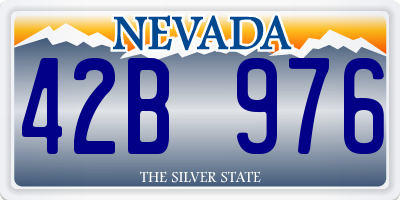 NV license plate 42B976