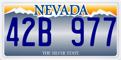 NV license plate 42B977