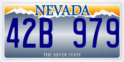 NV license plate 42B979