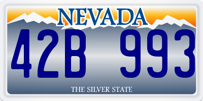 NV license plate 42B993