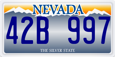 NV license plate 42B997