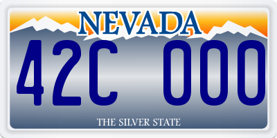 NV license plate 42C000