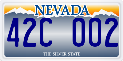 NV license plate 42C002