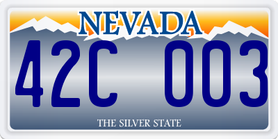NV license plate 42C003