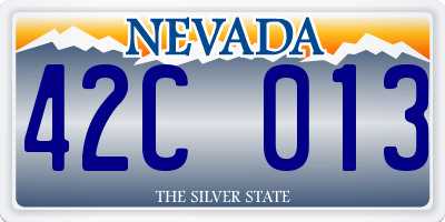 NV license plate 42C013