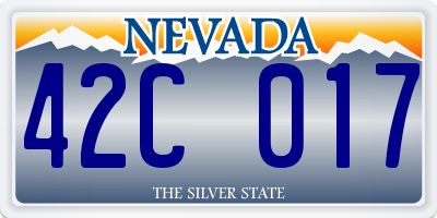 NV license plate 42C017