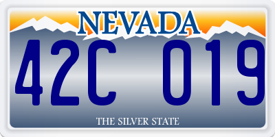 NV license plate 42C019