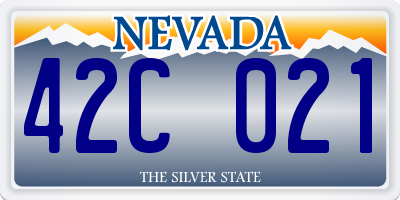 NV license plate 42C021
