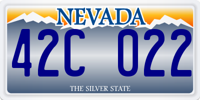NV license plate 42C022