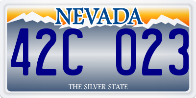 NV license plate 42C023