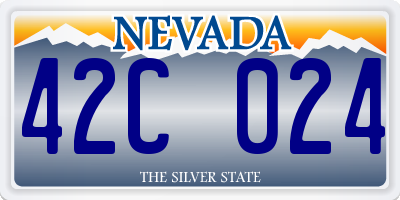 NV license plate 42C024