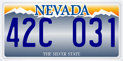 NV license plate 42C031