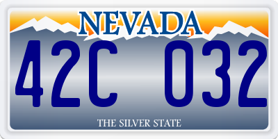 NV license plate 42C032