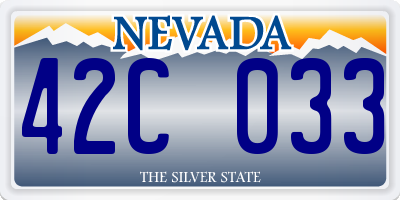 NV license plate 42C033