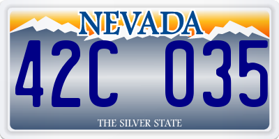 NV license plate 42C035