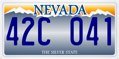 NV license plate 42C041