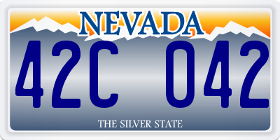 NV license plate 42C042