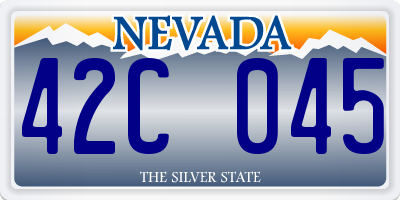 NV license plate 42C045