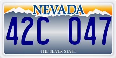 NV license plate 42C047
