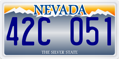 NV license plate 42C051