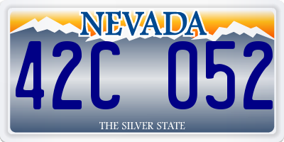 NV license plate 42C052
