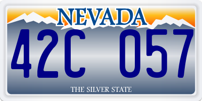 NV license plate 42C057