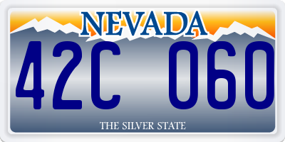NV license plate 42C060