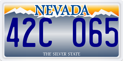 NV license plate 42C065