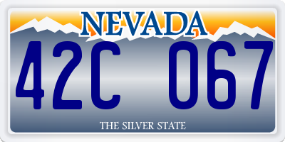 NV license plate 42C067