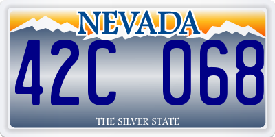 NV license plate 42C068