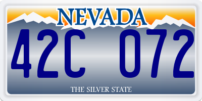 NV license plate 42C072