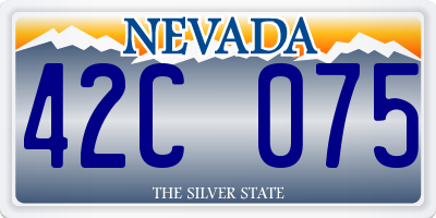 NV license plate 42C075