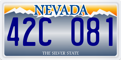 NV license plate 42C081