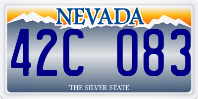 NV license plate 42C083