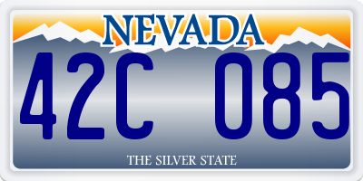 NV license plate 42C085