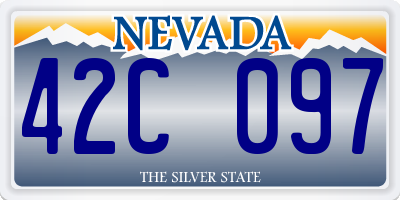 NV license plate 42C097