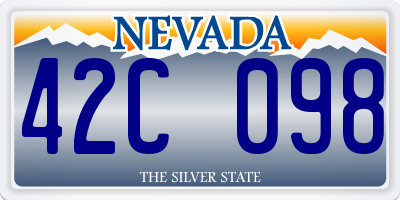 NV license plate 42C098