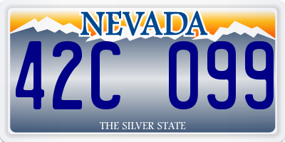 NV license plate 42C099