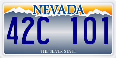 NV license plate 42C101