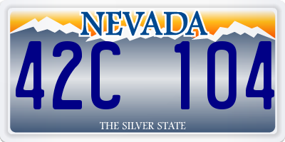 NV license plate 42C104