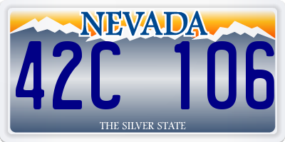 NV license plate 42C106