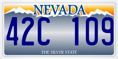 NV license plate 42C109