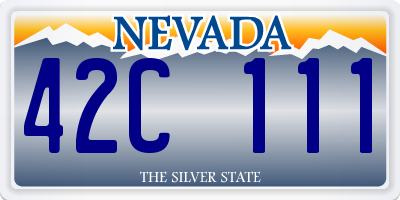 NV license plate 42C111